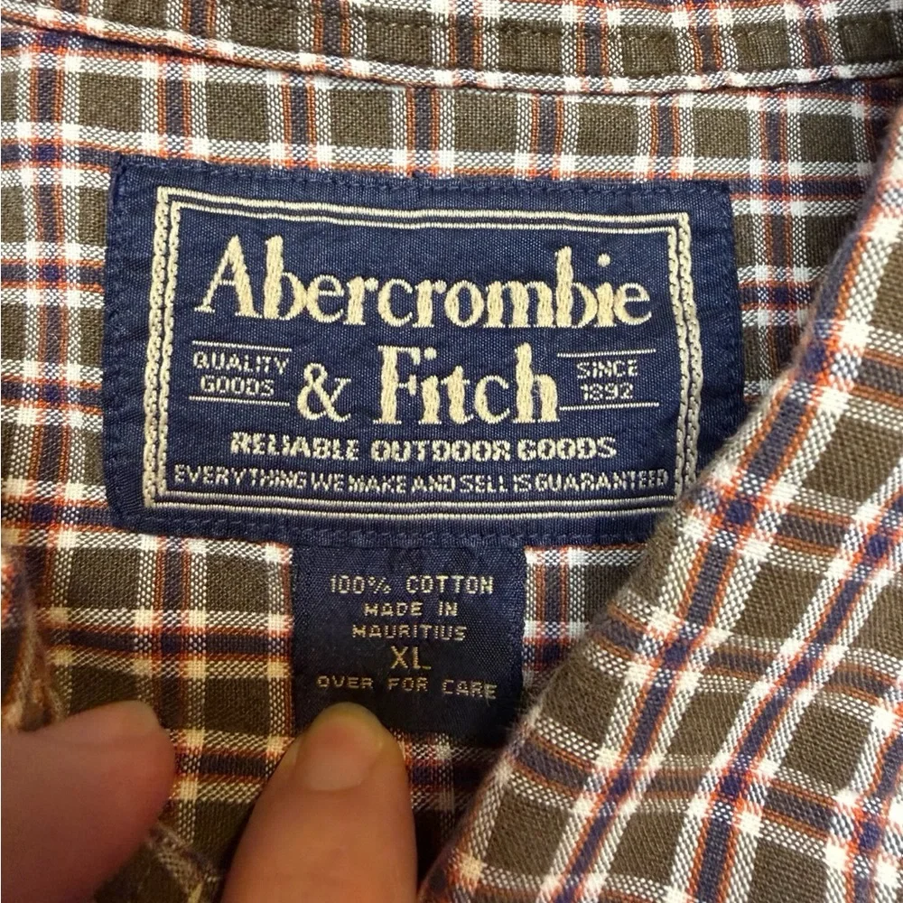 🪵✨ Abercrombie & Fitch Vintage Plaid Button Down Shirt XL Cotton ✨🪵‎